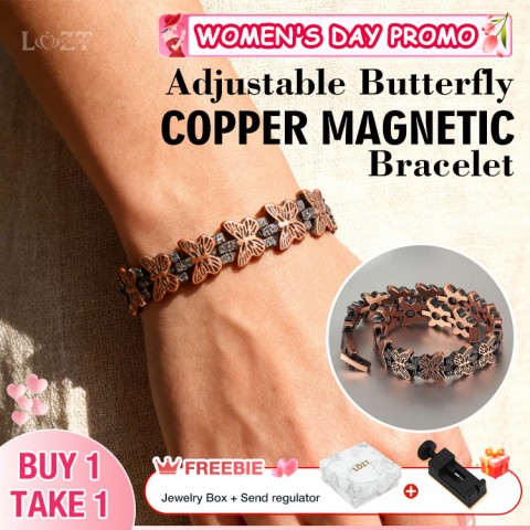 Adjustable Butterfly Copper Magnetic Bracelet