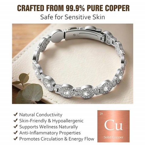 Full Diamond Pure Copper Bracelets