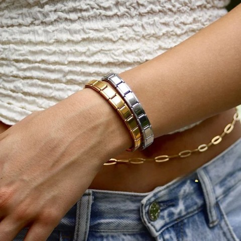 Titanium steel adjustable elastic bracelet