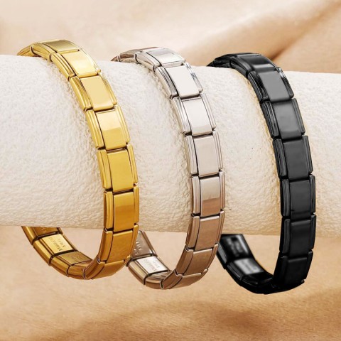 Titanium steel adjustable elastic bracelet