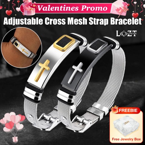 Adjustable Cross Mesh Strap Bracelet