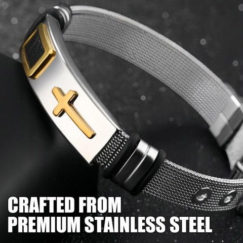 Adjustable Cross Mesh Strap Bracelet