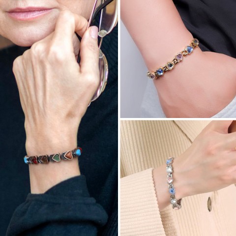 Heart-shaped Gaussian full Magnetic bracelet