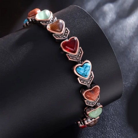 Heart-shaped Gaussian full Magnetic bracelet