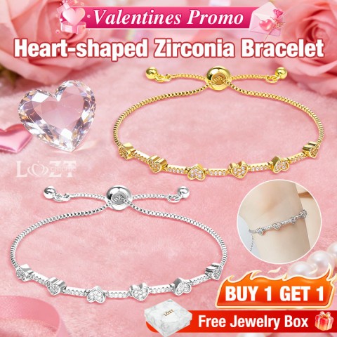 Heart-shaped Zirconia Bracelet