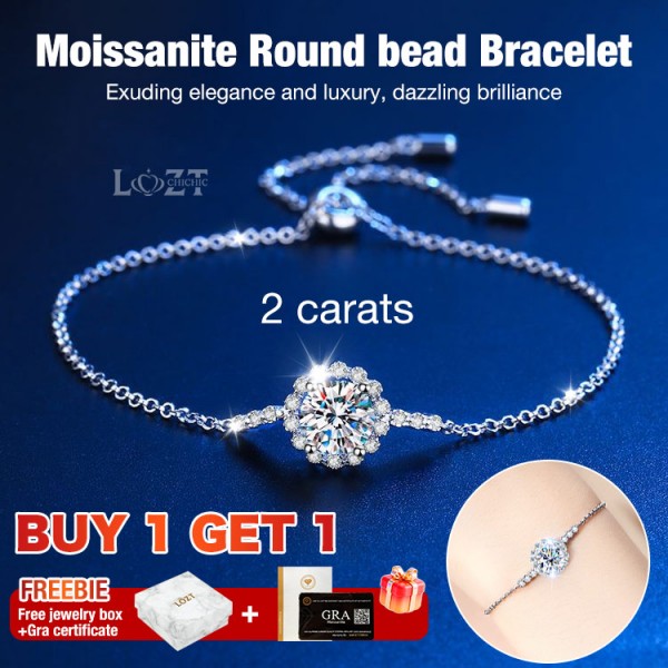 Moissanite Round bead Bracelet