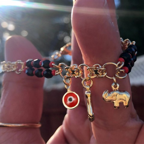 Evil Eye Elephant Bracelet