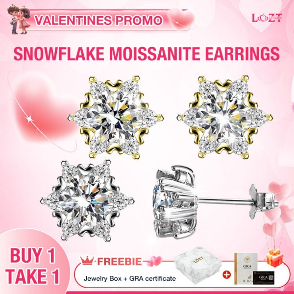 Snowflake Moissanite Earrings