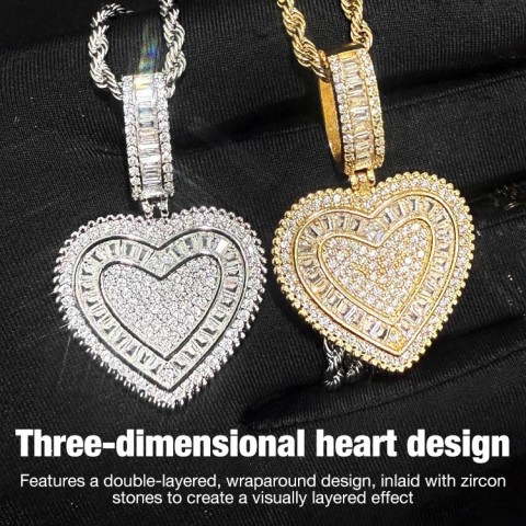 Heart pendant rope Necklace