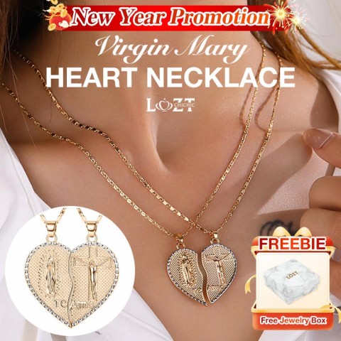 Virgin Mary Heart Necklace