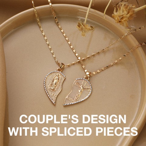 Virgin Mary Heart Necklace