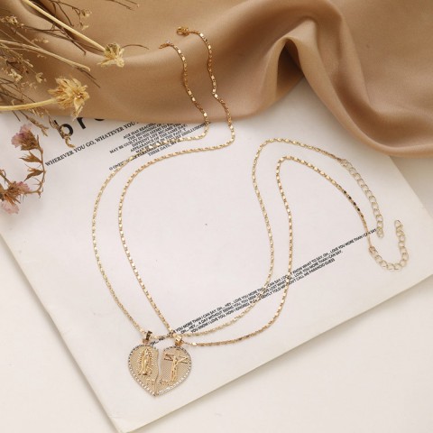 Virgin Mary Heart Necklace