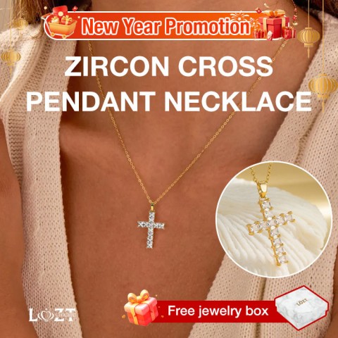 Zircon Cross pendant Necklace