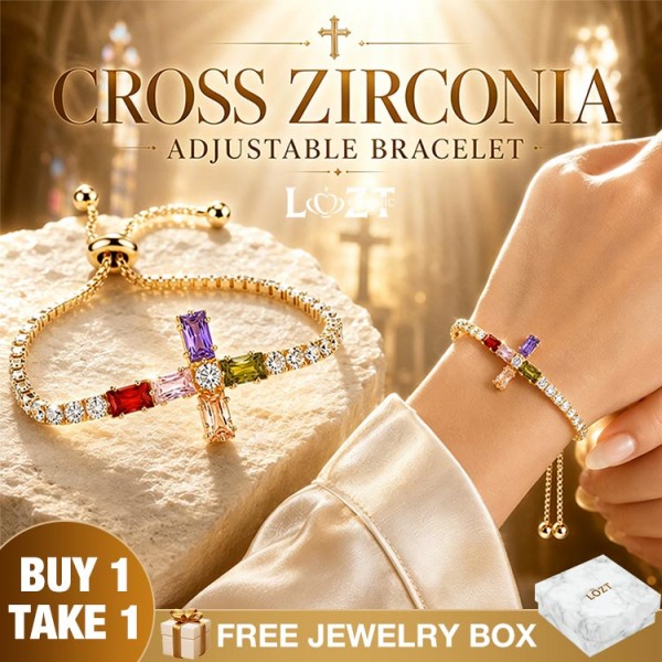 Cross Zirconia Adjustable Bracelet 