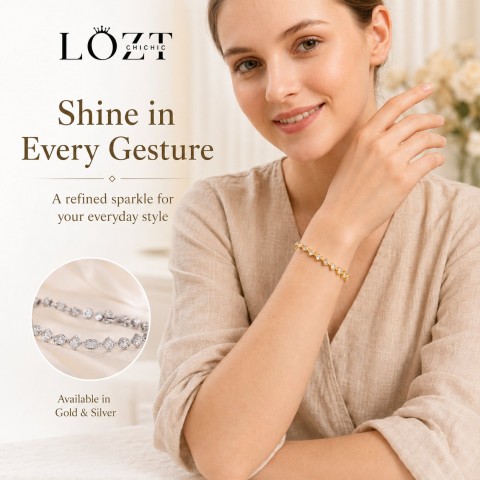 Exquisite Irregular Moissanite Bracelet