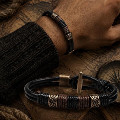 Leather Ironbind Voyager Bracelet