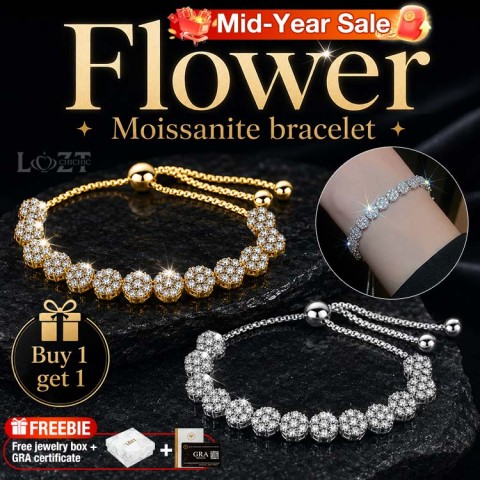 Flower Moissanite bracelet
