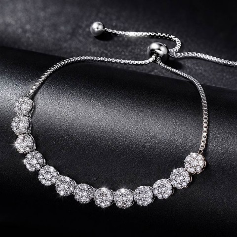 Flower Moissanite bracelet