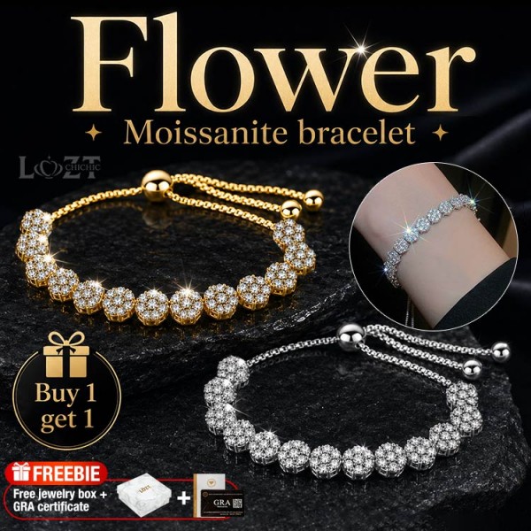 Flower Moissanite bracelet
