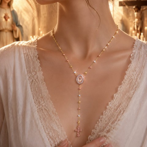 14K Gold Planted Birheng Maria Necklace