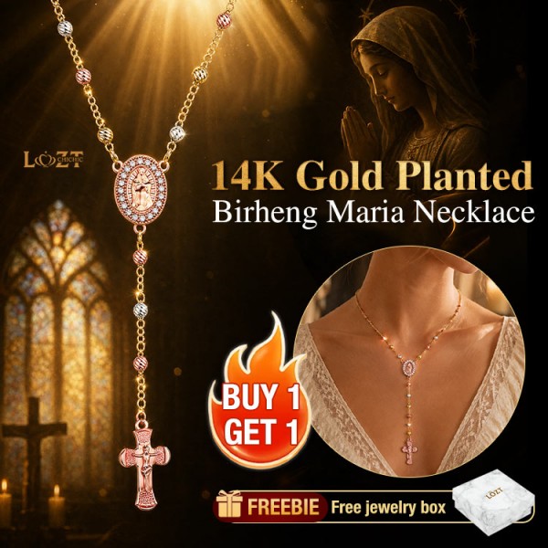 14K Gold Planted Birheng Maria Necklace