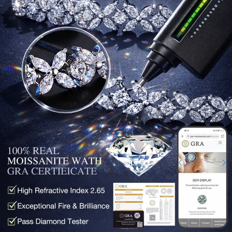 Butterfly  Moissanite Tennis Bracelet