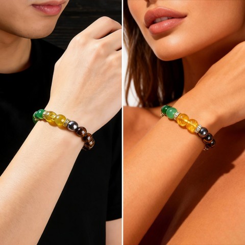 Black Onyx and Tiger Eye Attract Money Bracelet