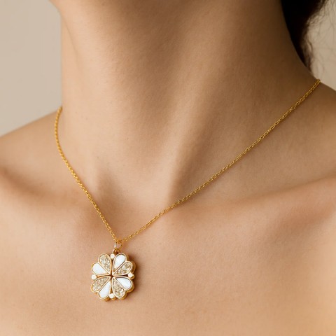 Open-Heart Moissanite Necklace