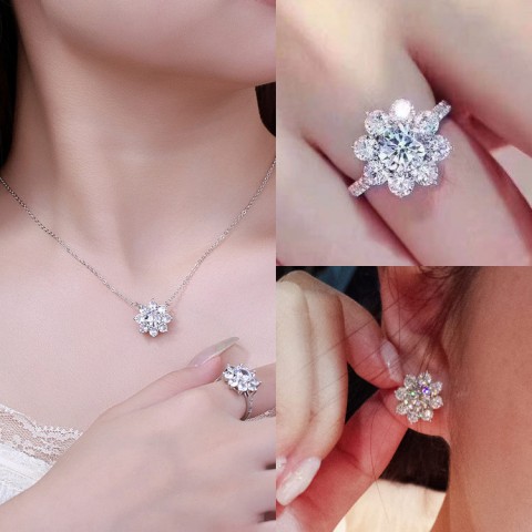 Sunflower MoissaniteJewelry Set