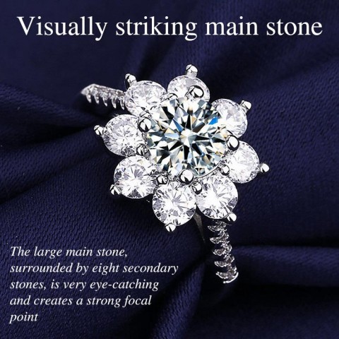 Sunflower MoissaniteJewelry Set