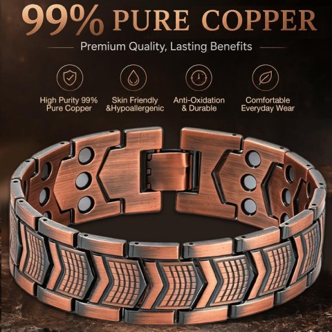 Copper Arrow Magnetic Therapy Bracelet