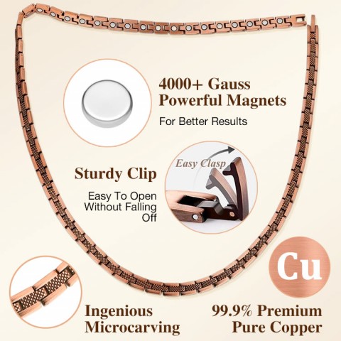 Copper Magnetic Necklace Set