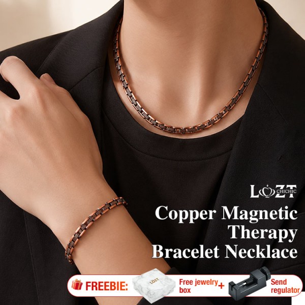 Copper Magnetic Necklace Set