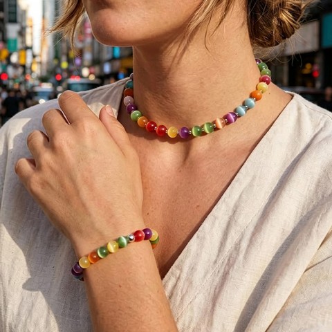 Dopamine Rainbow Color-Changing Jewelry Set
