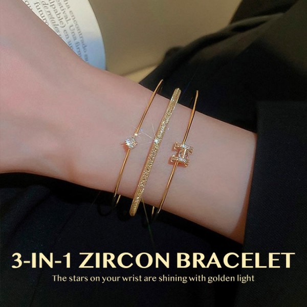 3-in-1 zircon bracelet