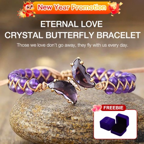 Eternal Love Crystal Butterfly Bracelet