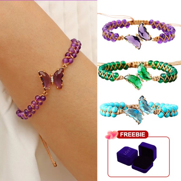 Eternal Love Crystal Butterfly Bracelet