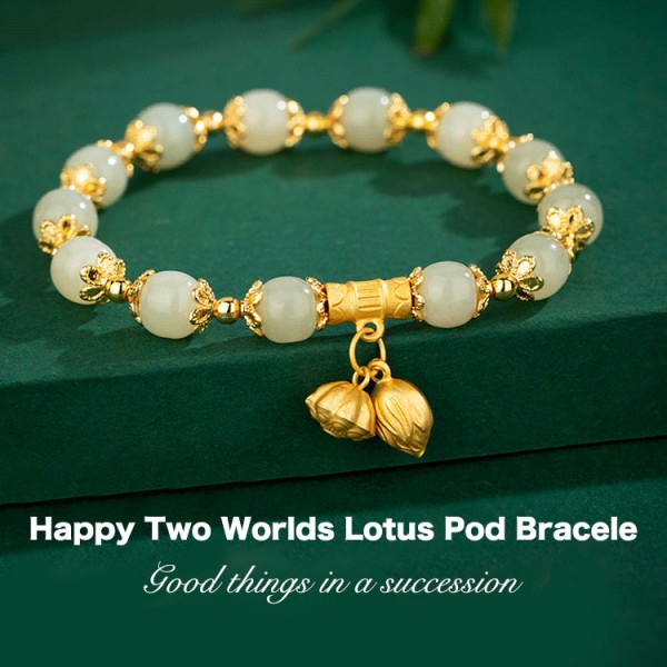 Happy Two Worlds Lotus Pod Bracelet..