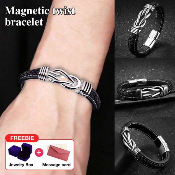 Magnetic twist bracelet