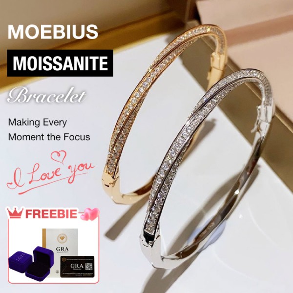 Moebius moissanite bracelet
