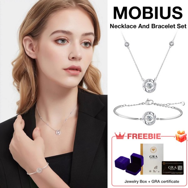 Mobius necklace and bracelet set
