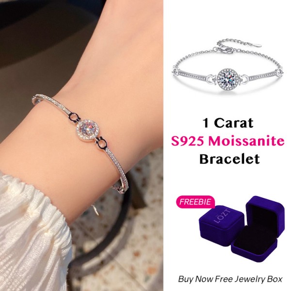 Moissanite bracelet 1 carat