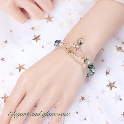 Cherry Blossom Green Phantom Crystal Bracelet