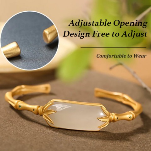 2022 NEW ANTIQUE GOLD AND BAMBOO JADE BRACELET-Buy 2 save 500 pesos