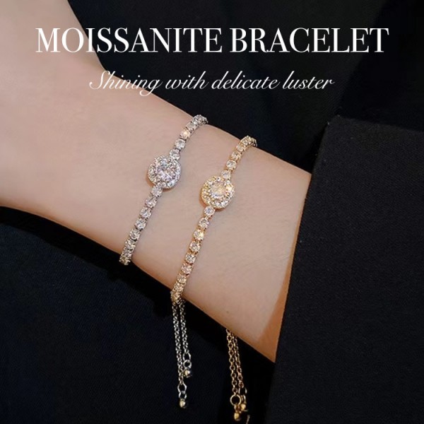 1 Carat Moissanite Chain Bracelet