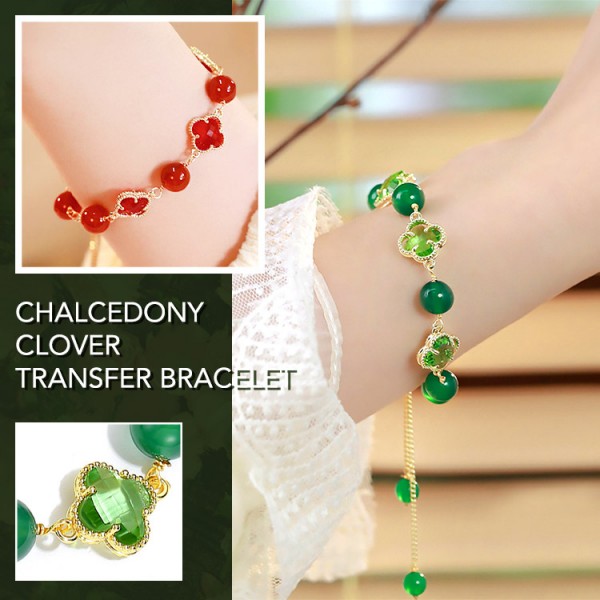 Chrysoprase Clover Transfer Bracelet..