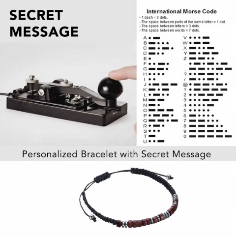 Personalized Morse Code Bracelet Secret Message