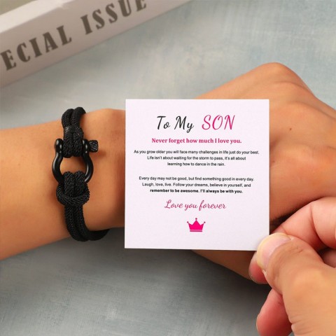 To My Son Love You Forever Nautical Bracelet - I Will Always Be With You