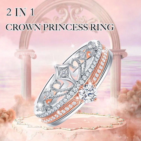2 in 1 Crown Princess Ring..