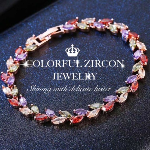 Colorful Zircon Jewelry Set